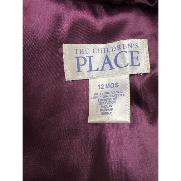 The Childrens’s Place Faux Fur Baby Coat Flower Child Little Girl Hood Coat - Picture 5 of 5